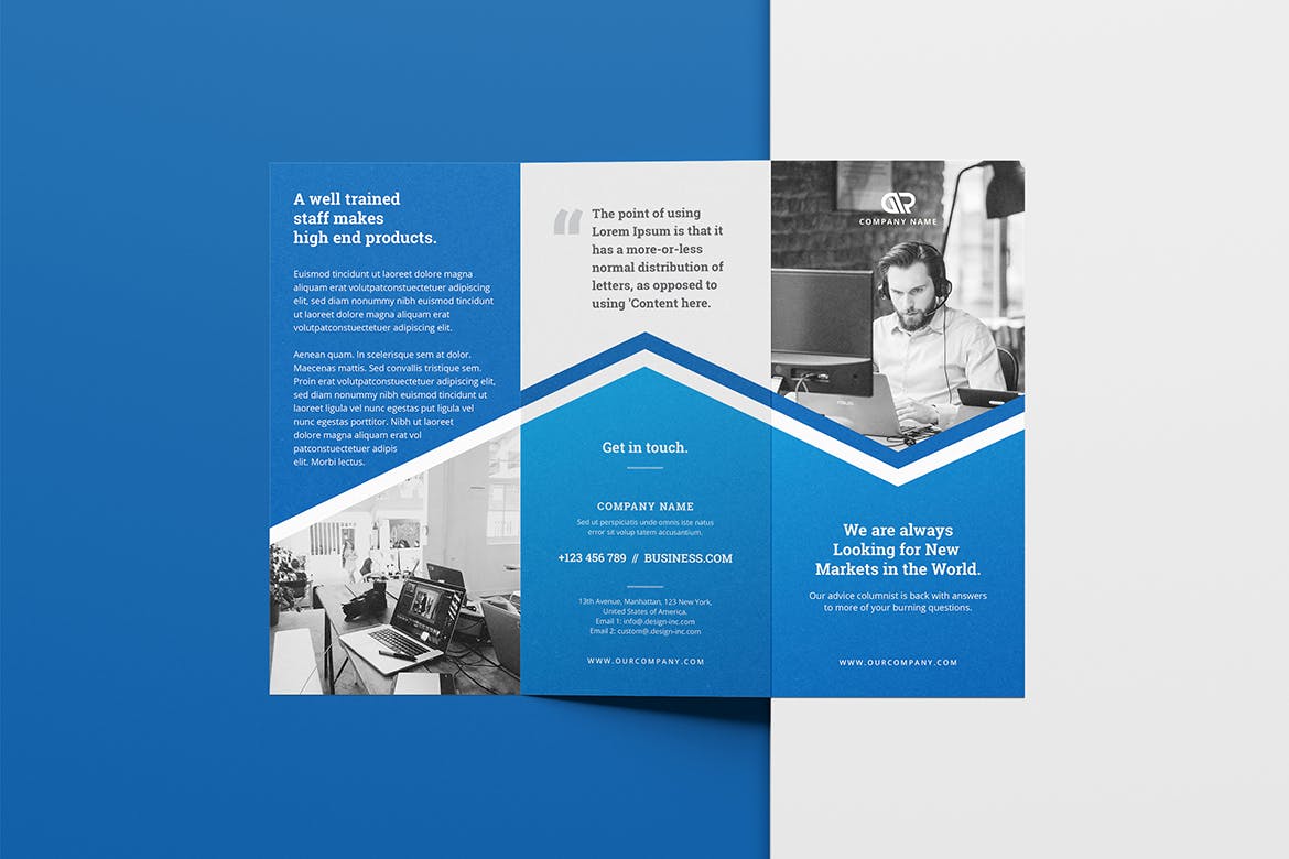 多行业通用三折页宣传单设计模板 Trifold Brochure 017插图(1)