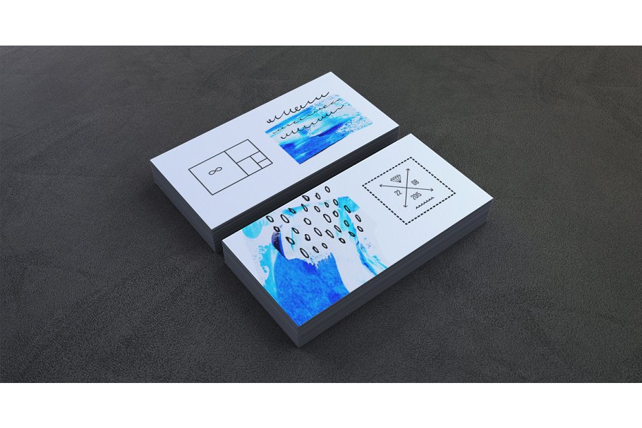 创意丙烯酸颜料抽象绘画矢量设计素材 Acrylic Mood Vector Set插图(4)