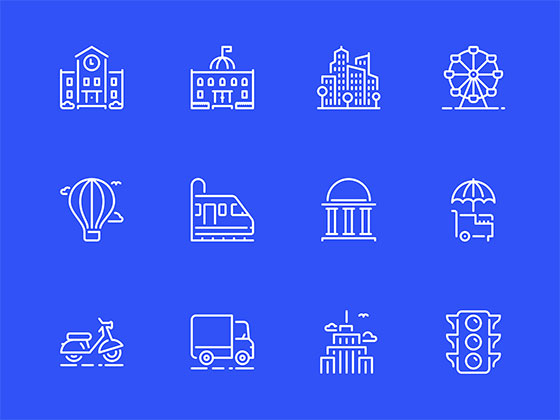 20 枚城市元素图标素材之家精选sketch素材