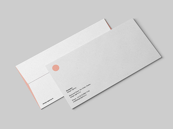 标准DL信封设计图样机PSD模板 Standard DL Envelope Mockup