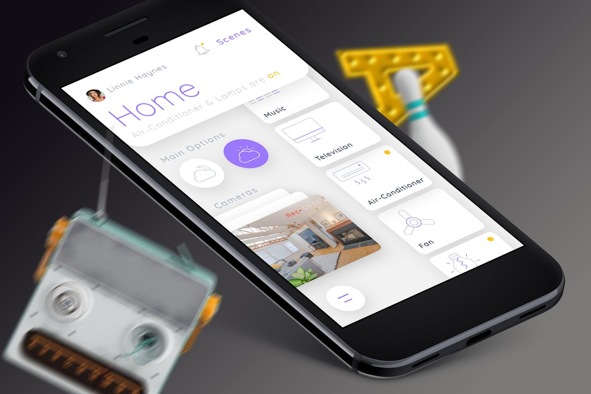 互联网智能家居手机APP UI套件 2 – TH Smart Home Mobile Ui 2 – TH插图