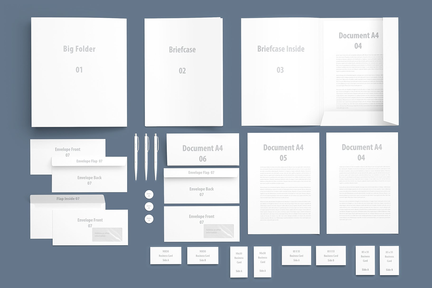 企业品牌宣传物料样机模板 Stationery Mockups插图