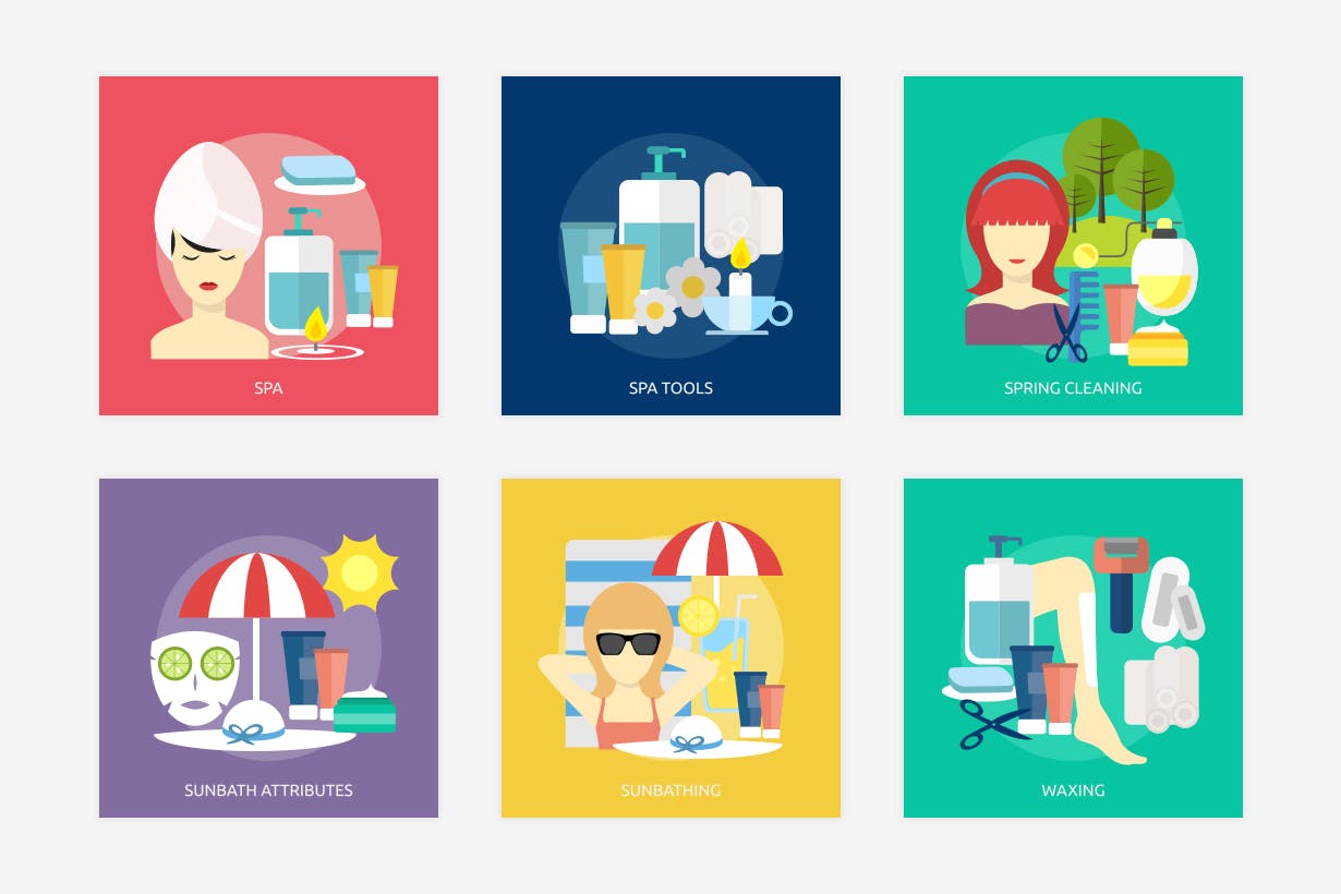 25个美容&时尚主题矢量插画素材库精选设计素材 Beauty and Fashion Vector Illustration插图(4)