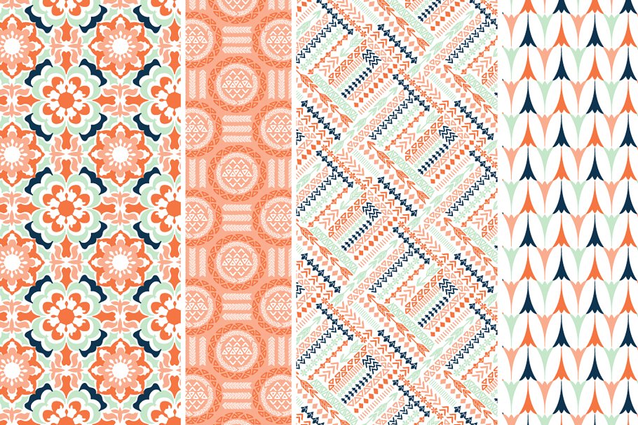 林地荒野主题矢量图案纹理 Woodland Wilderness Vector Patterns插图(7)