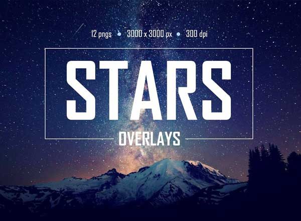 12款梦幻星空叠层背景 Star Overlays