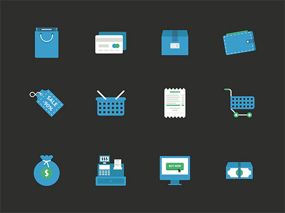 蓝色电商图标素材之家精选sketch素材