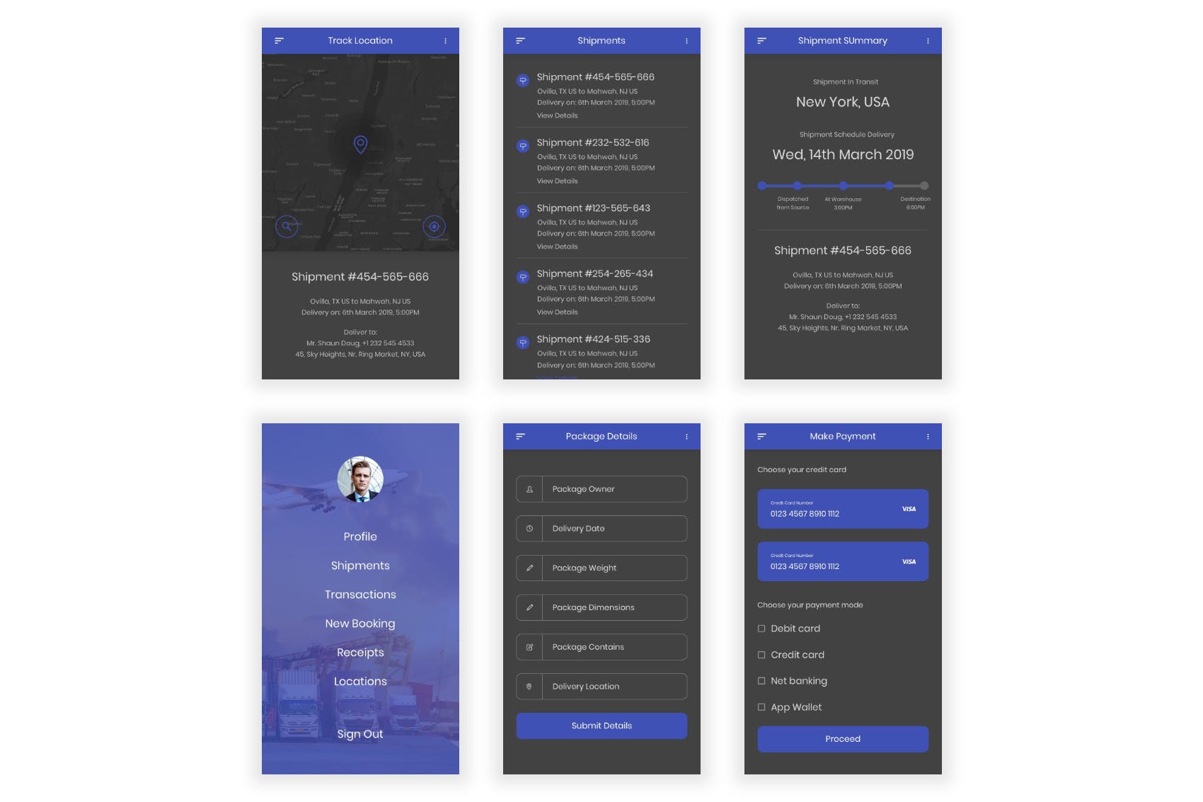 物流运输快递APP应用UI界面设计Figma模板 Taark – Logistics & Transport Figma UI Kit插图(7)