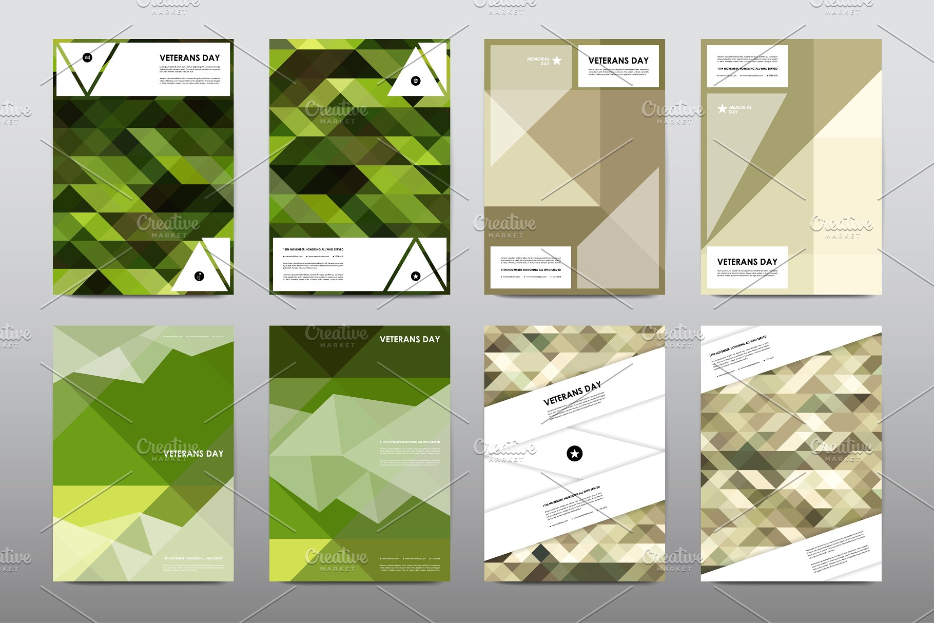 40+老兵节军人宣传小册模板 Veteran’s Day Brochures Bundle插图(39)