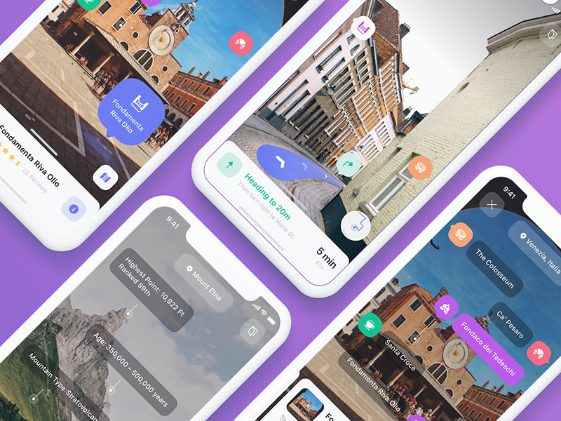 Eggplore AR 导航应用界面素材之家精选sketch素材