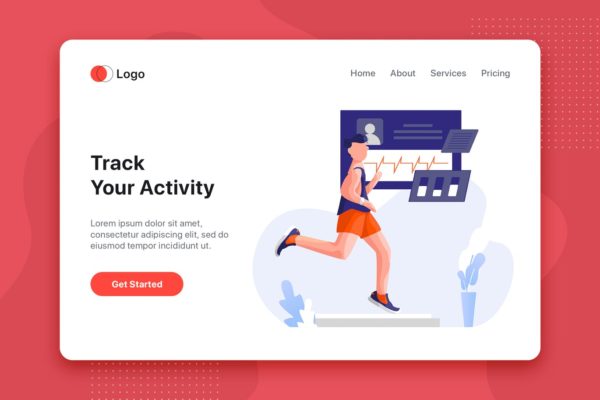 活动跟踪矢量素材库精选概念插画设计素材 Track your activity Illustration concept