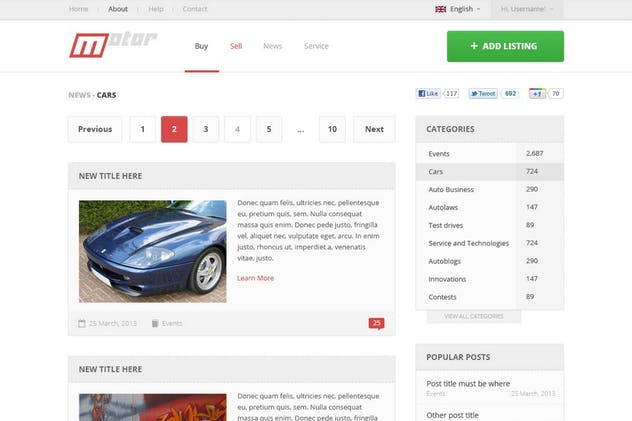 汽车在线交易市场网站设计PSD模板 Motor – Vehicle Marketplace PSD Template插图(9)