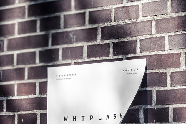 红砖墙海报张贴效果展示样机模板 Urban Poster Mock-up插图(12)