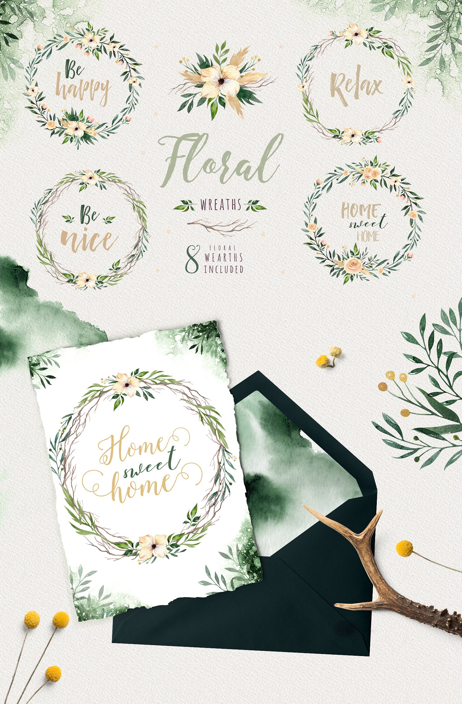 高品质手绘花卉树叶素材下载[psd,png,jpg]插图(3)