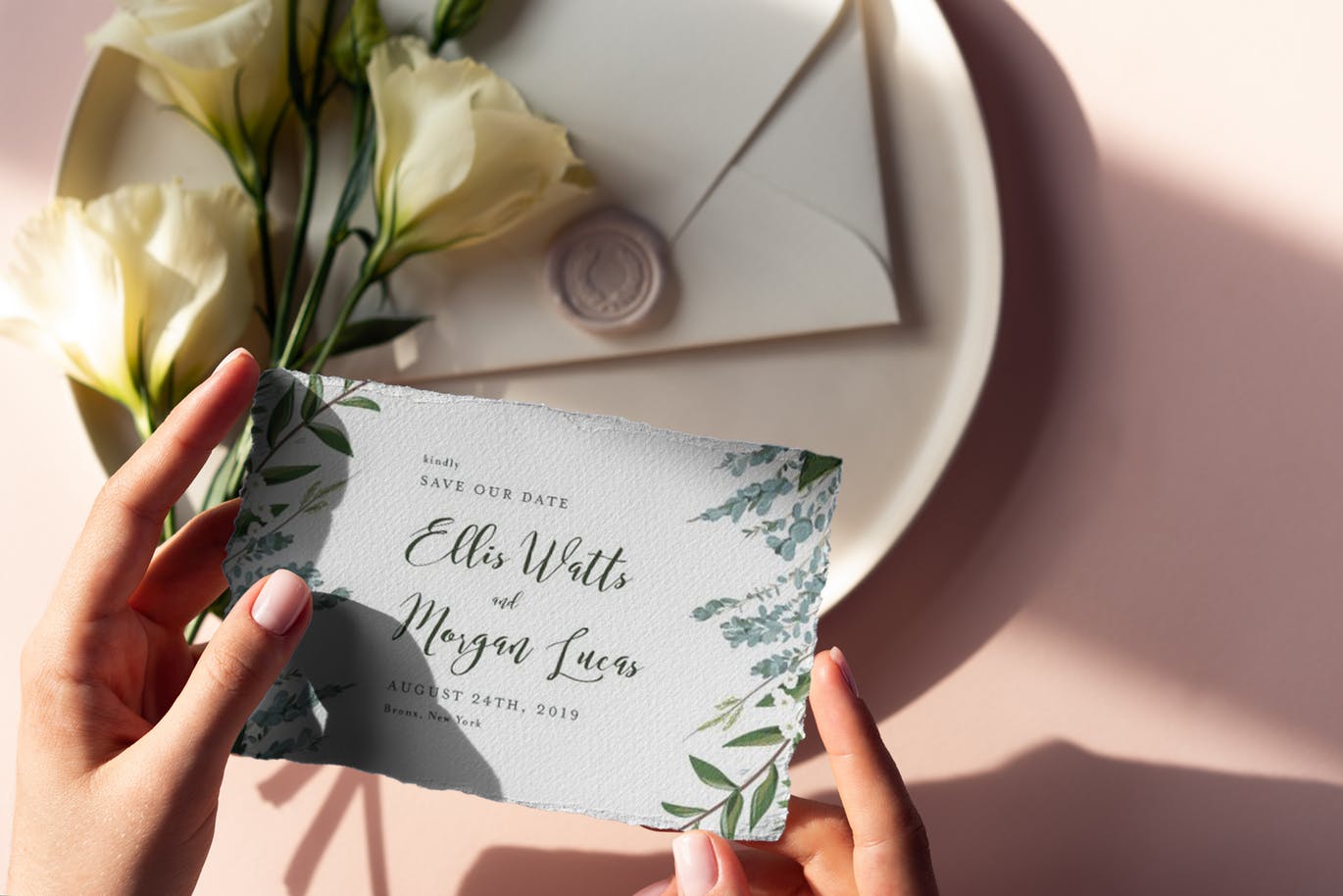 婚礼邀请设计素材效果预览样机套装 Wedding Day Mock-Up Tenderness插图(3)