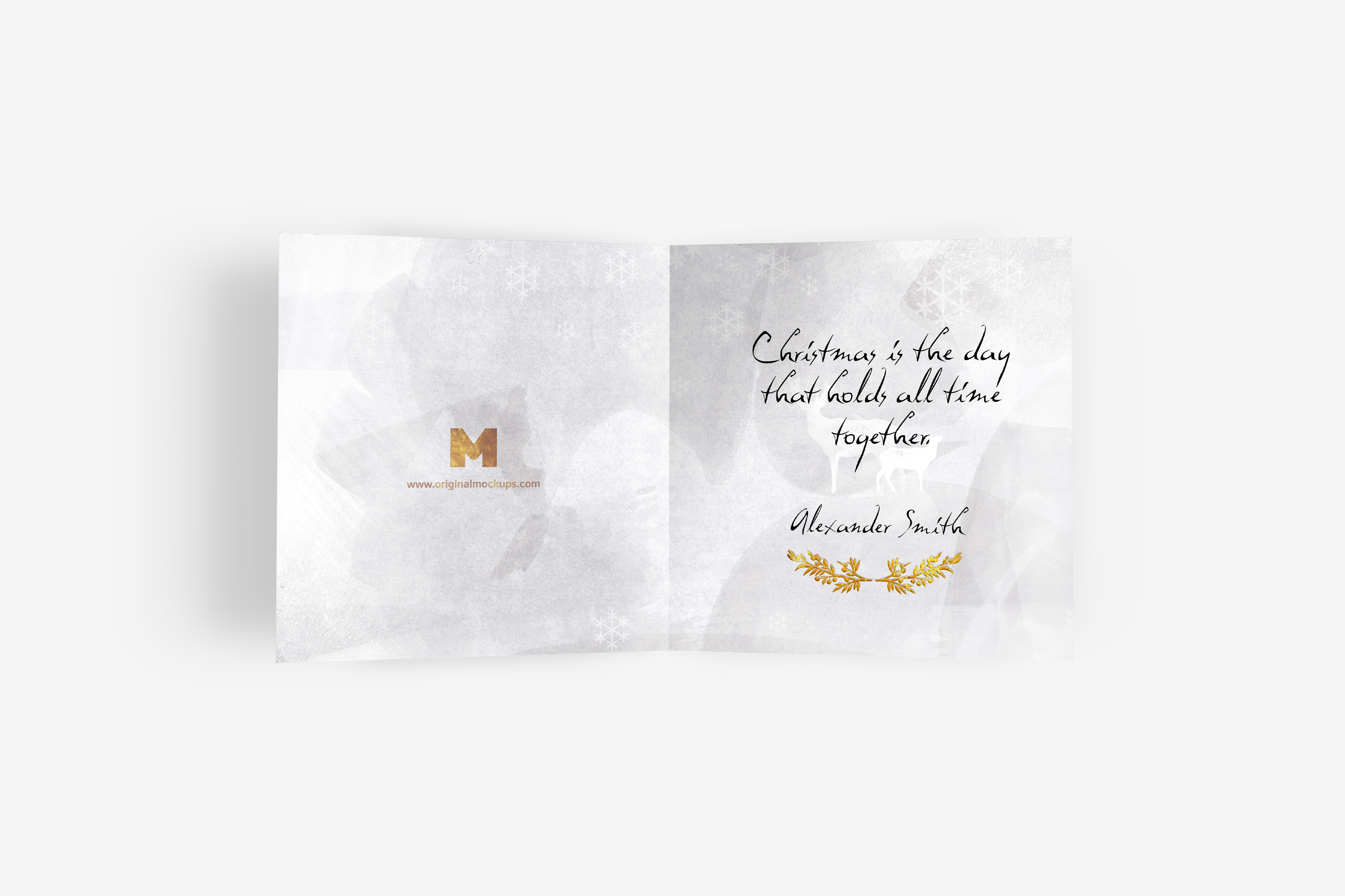 邀请卡/贺卡设计图样机01 Greeting Card Mockup 01插图