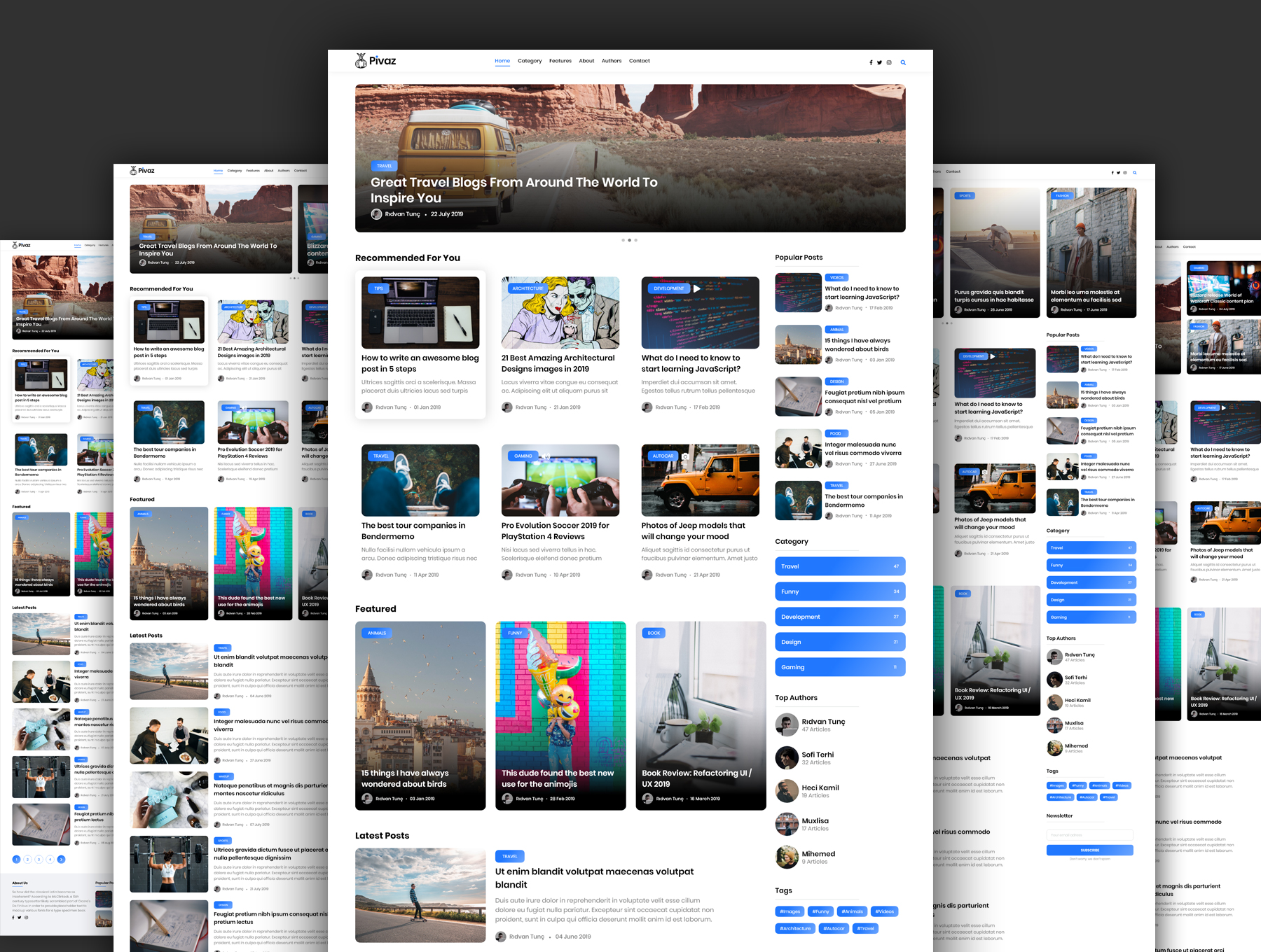 素材库下午茶：实用的网页博客主题模板下载[XD]插图(1)