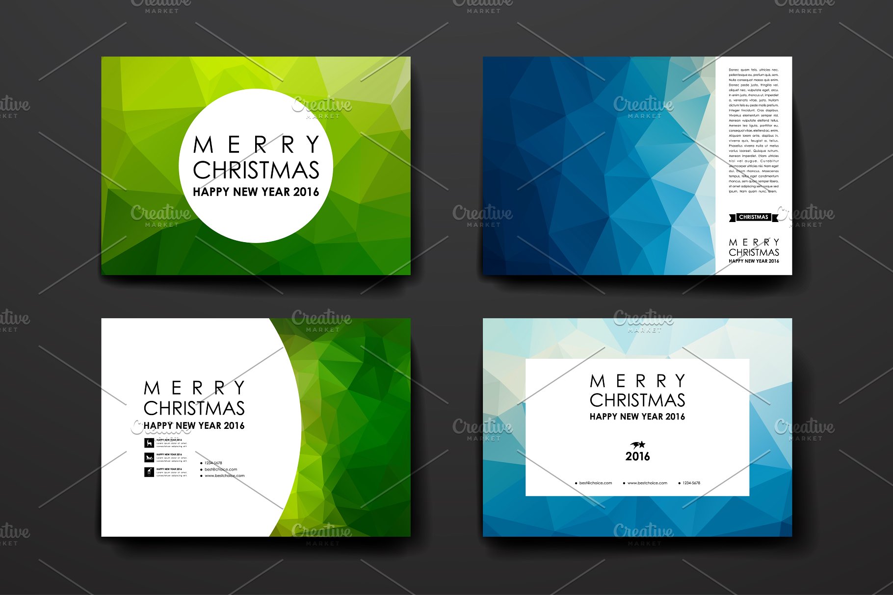 圣诞节主题小册子模板 Merry Christmas Brochures插图(33)