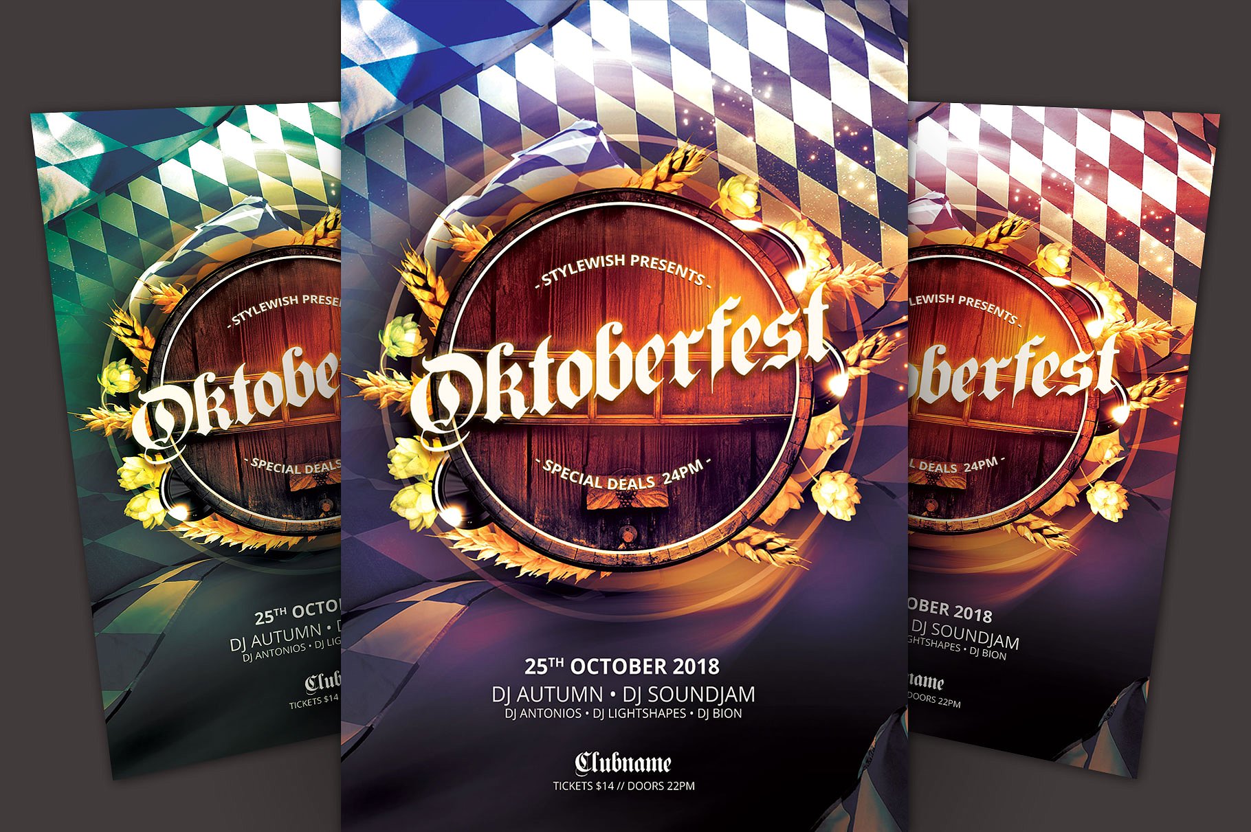 啤酒节传单模板 Oktoberfest Flyer Template插图