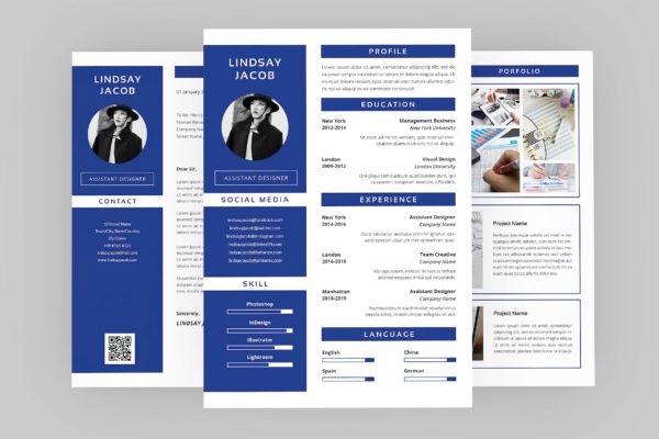 创意视觉设计师个人简历模板下载 CV Swank Resume Designer