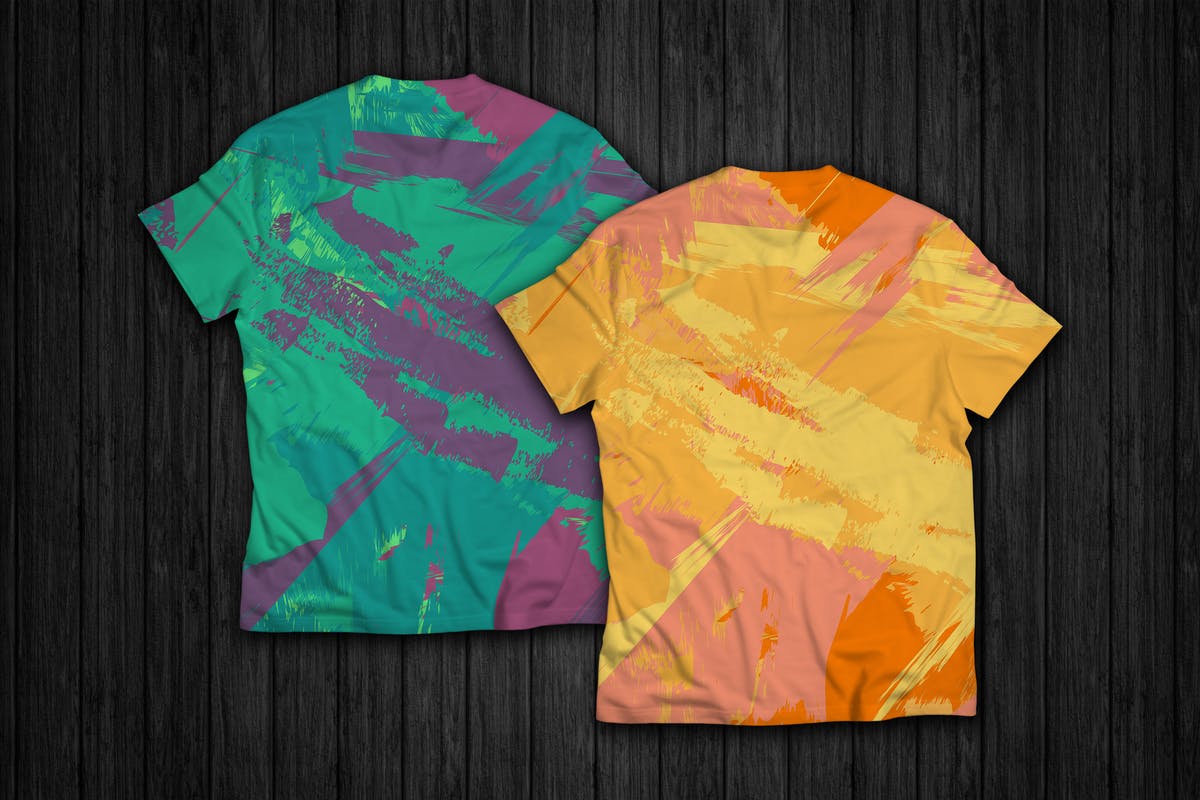 Grunge复古彩色颜料泼墨无缝纹理 Grunge Retro Seamless Textures插图