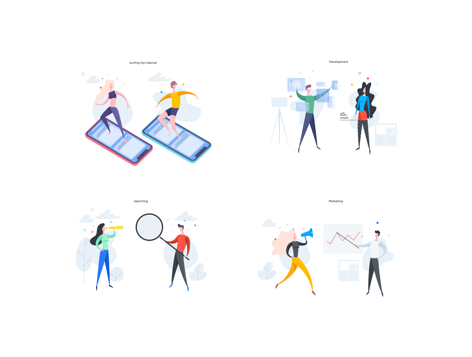 素材库下午茶：个性的时尚矢量插画素材套装下载[XD,Sketch]插图(2)