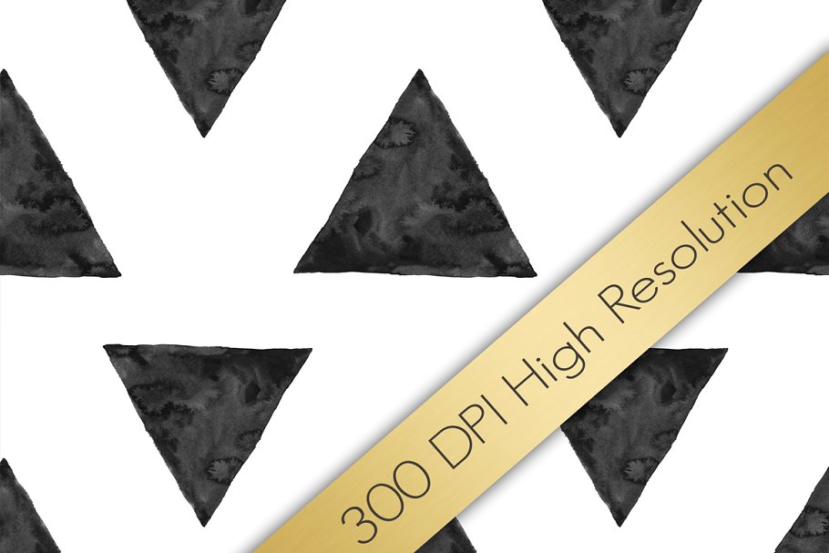 黑白水彩无缝纸质背景素材 Monochrome Watercolor Digital paper插图(1)