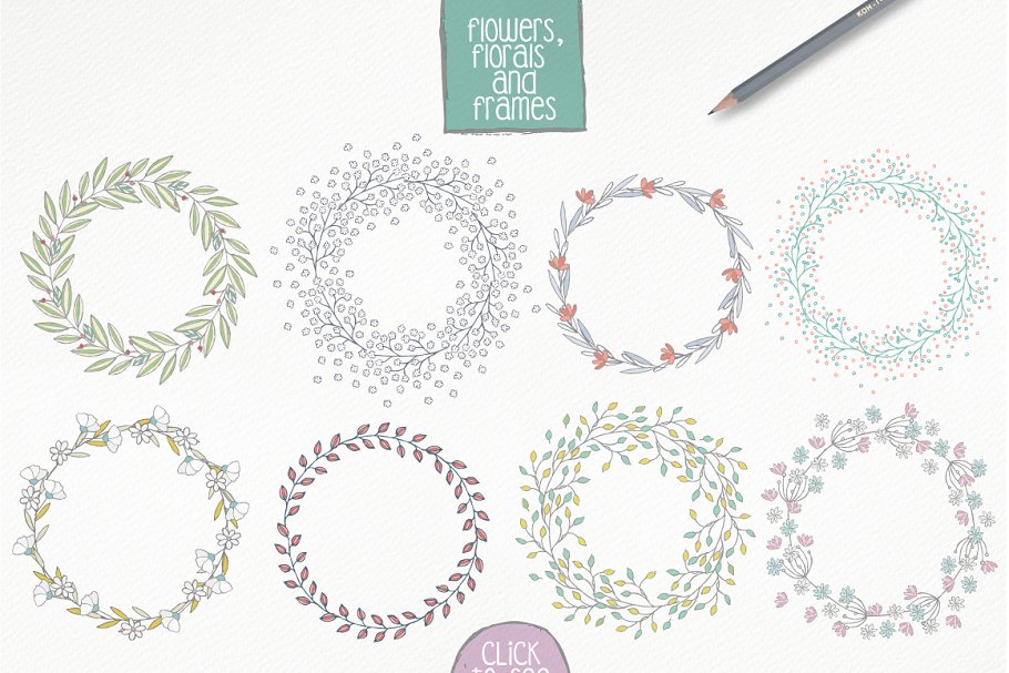 可爱森林剪切画、纹理&图案 Cute Forest Collection Pro插图(2)