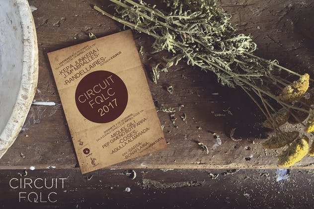 花卉装饰场景海报设计样机模板 Vintage Flowers Duo插图(4)