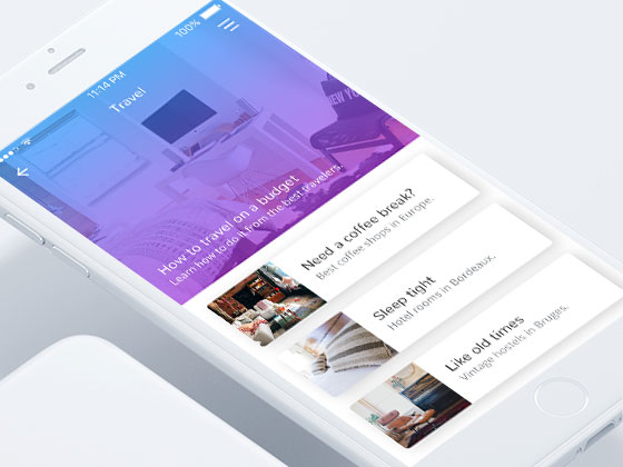 Kolorit 博客应用界面素材之家精选sketch素材