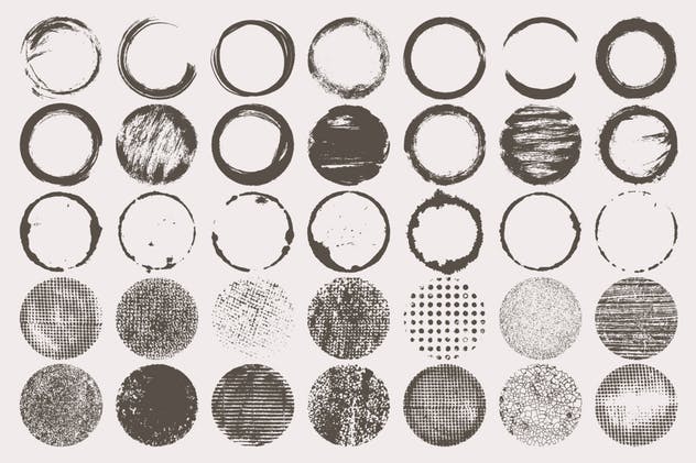 复古工业设计风格纹理/背景/图形素材 Vector Grunge Textures, Backgrounds, Frames Set插图(3)