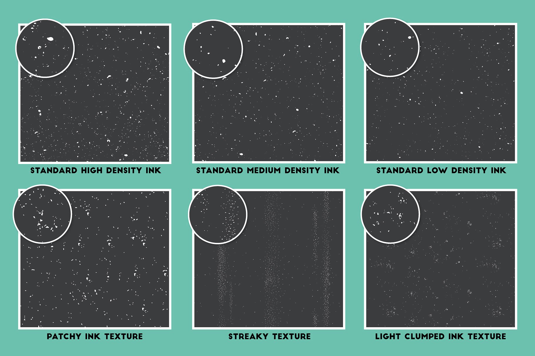 凌乱的墨水纹理和框架矢量素材下载 Poster Press Screen-Print Creator [ai]插图(12)