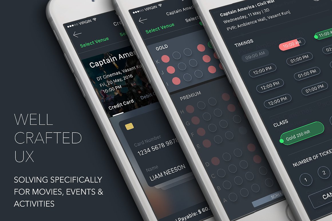 影视娱乐新闻类 APP UI 套件 Wolverine IOS UI KIT for activities插图(2)