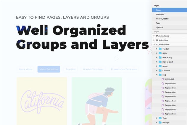 创意设计作品展示网站Sketch设计模板 Portfolio Sketch Template – Mynx插图(4)