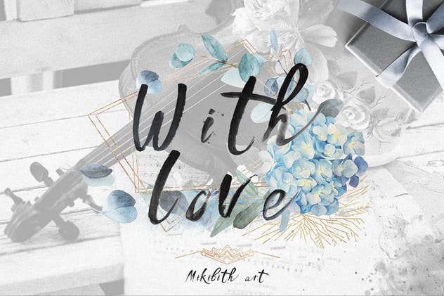 水彩花卉婚礼艺术家插画设计素材 Wedding frames “ARTARIAN” vol.2.1插图(1)