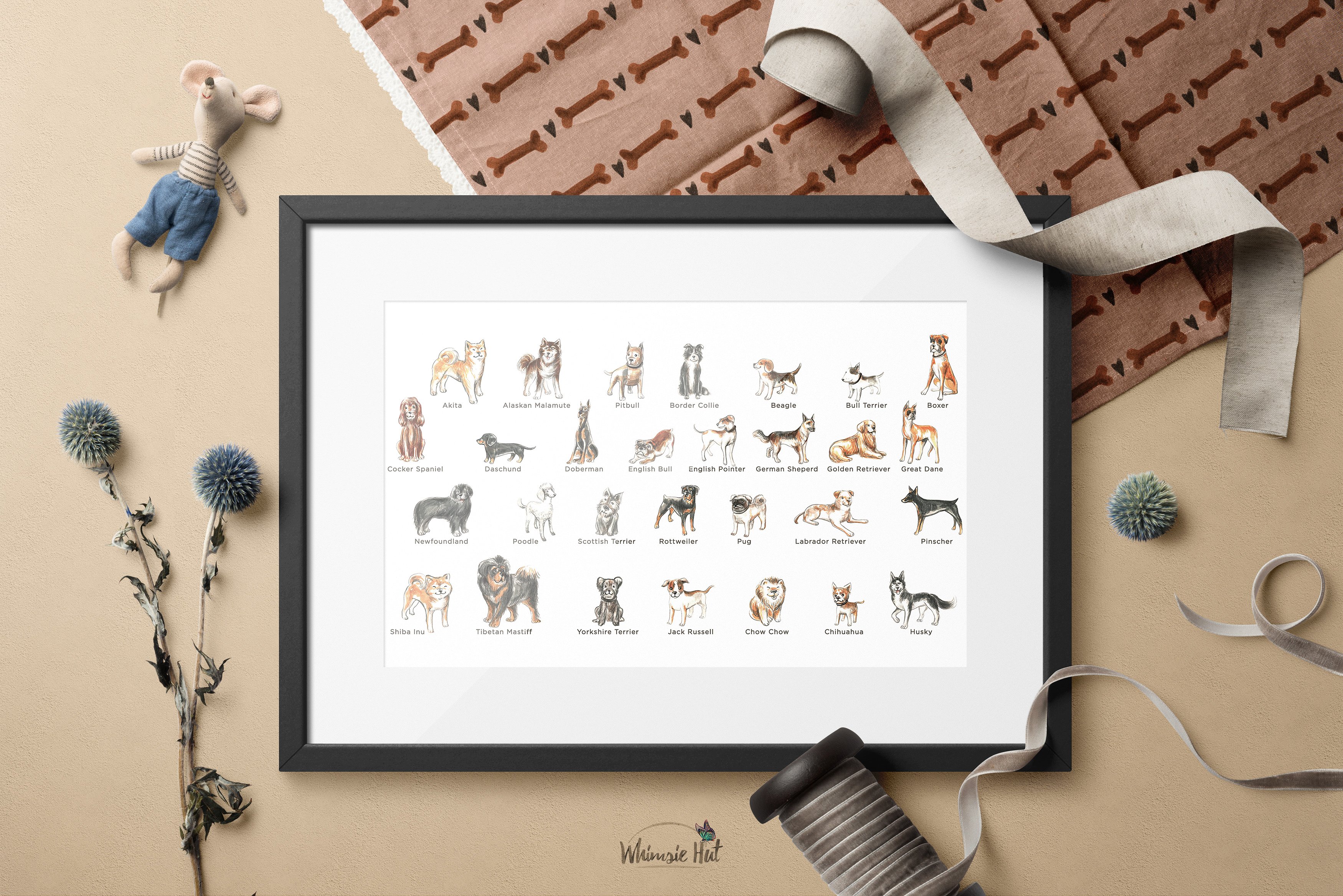 一套手绘的汪星人矢量插画素材下载[png,pdf]插图(3)