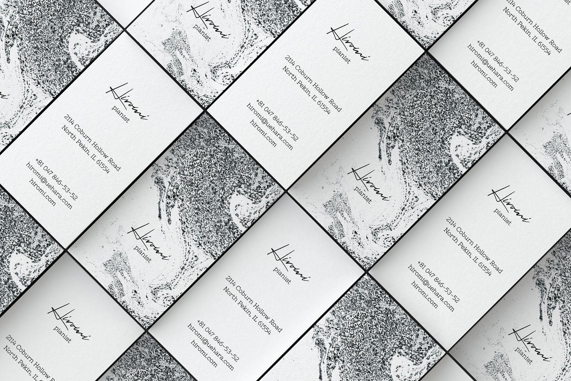 独特的大理石纹理背景的名片设计模板下载[psd]插图(2)