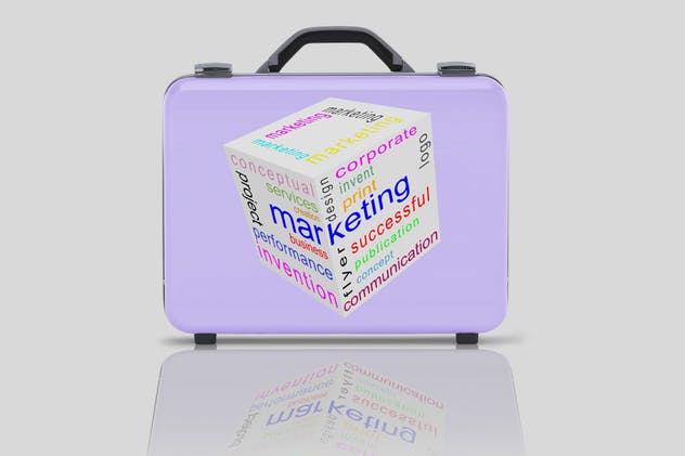 商务旅行手提箱/行李箱外观设计样机模板 Business suitcase Mockup插图(4)