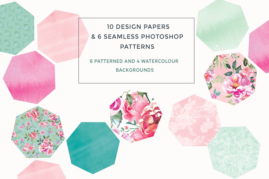 牡丹花水彩剪贴画 Peonies Pink Flower Clipart插图(6)