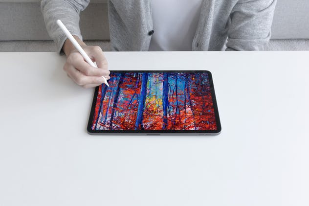 真实场景iPad Pro(第三代)设备样机展示模板 10 iPad Pro (3rd Generation) Mockups插图(4)