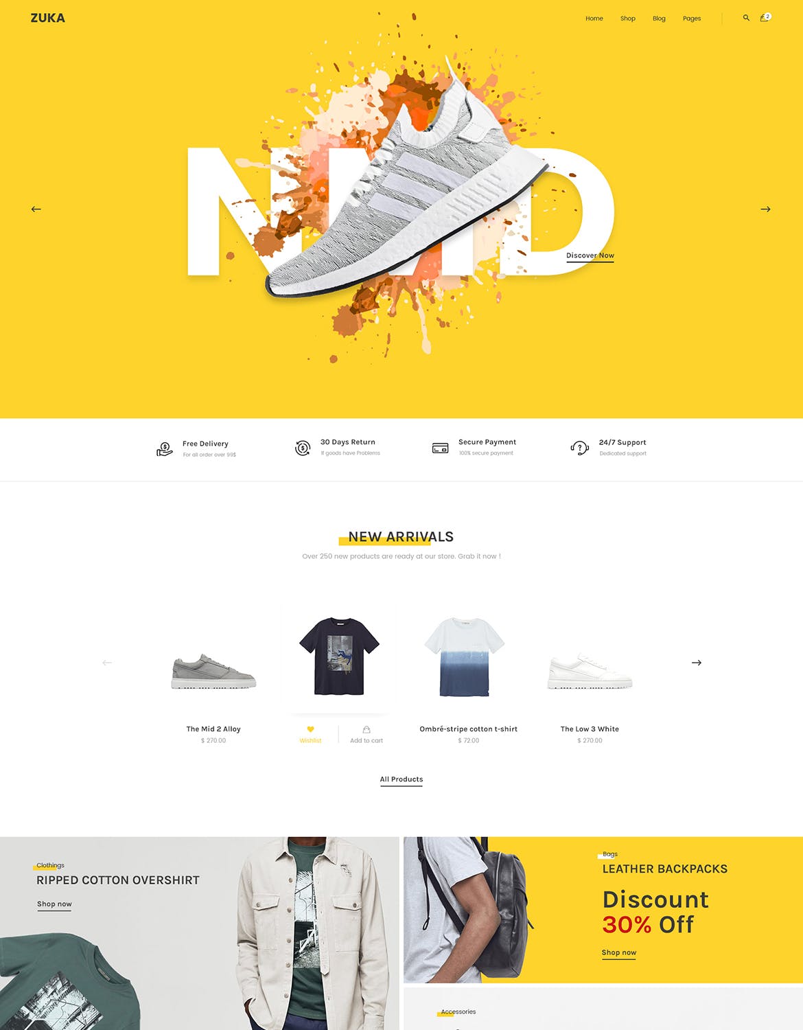 响应式设计风格多用途网站设计PSD模板 Zuka | Responsive Multi-Purpose PSD Template插图(1)