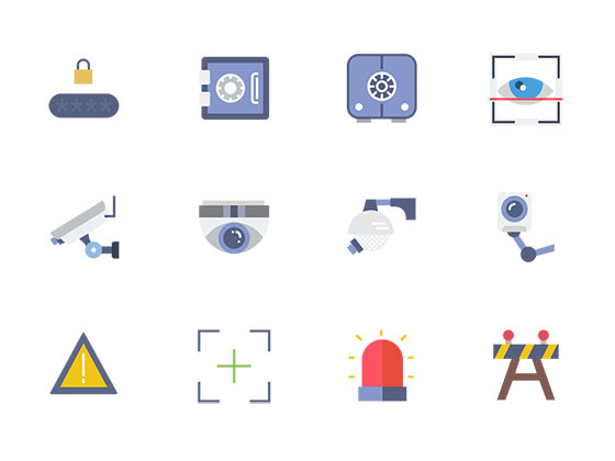 50 枚扁平安全类图标素材之家精选sketch素材