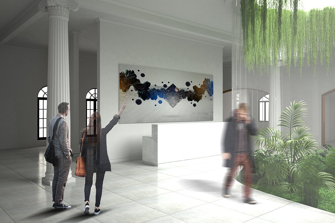 室内设计巨型画框样机模板素材v11 Exhibittion Mockup [vol11]插图(1)