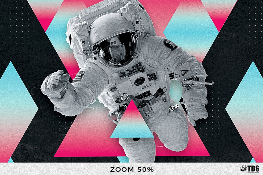 太空旅行主题传单PSD模板 Odyssey Flyer PSD插图(6)