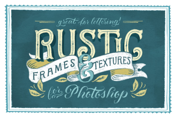 质朴的框架和纹理 Rustic Frames &amp; Textures – Photoshop