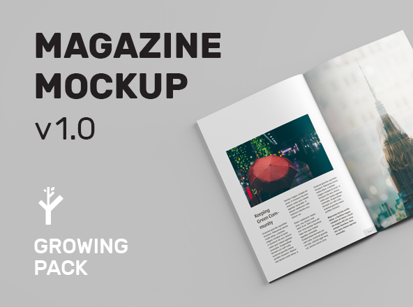 A4精装杂志封面&amp;内页排版印刷效果图样机 A4 Magazine Mockup