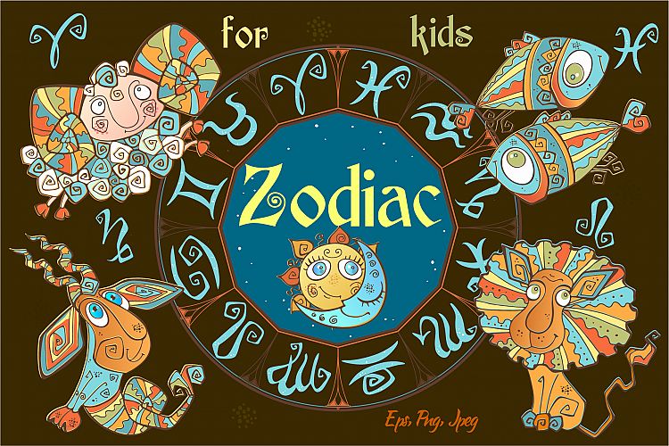 创意可爱风格十二星座插画合集插图(2)