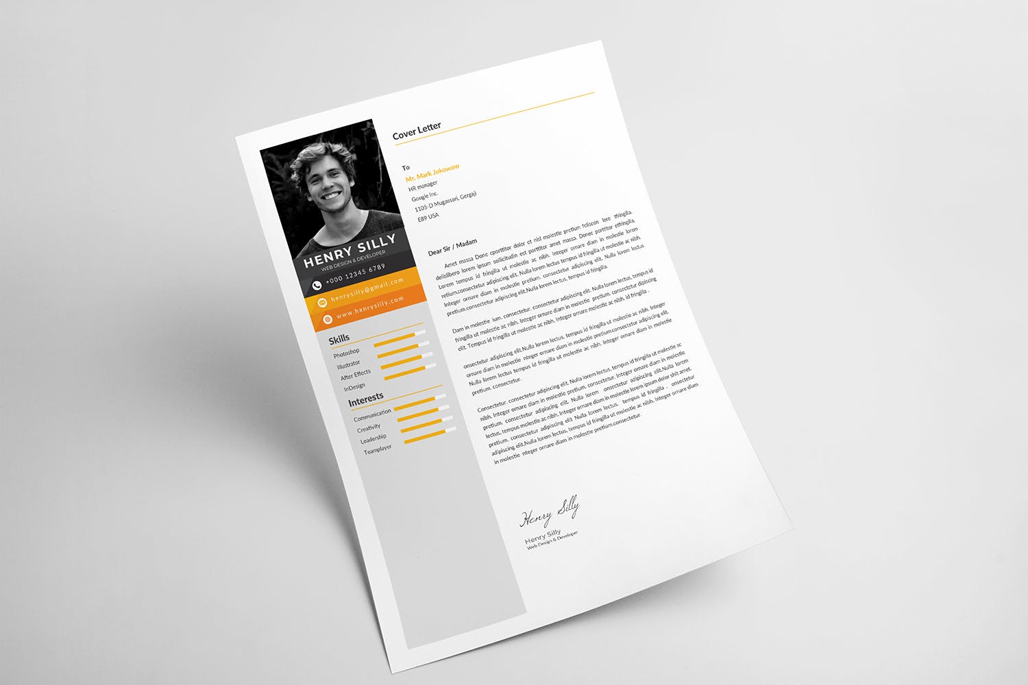 网站设计师&开发工程师简历/介绍信模板 CV Resume插图(3)