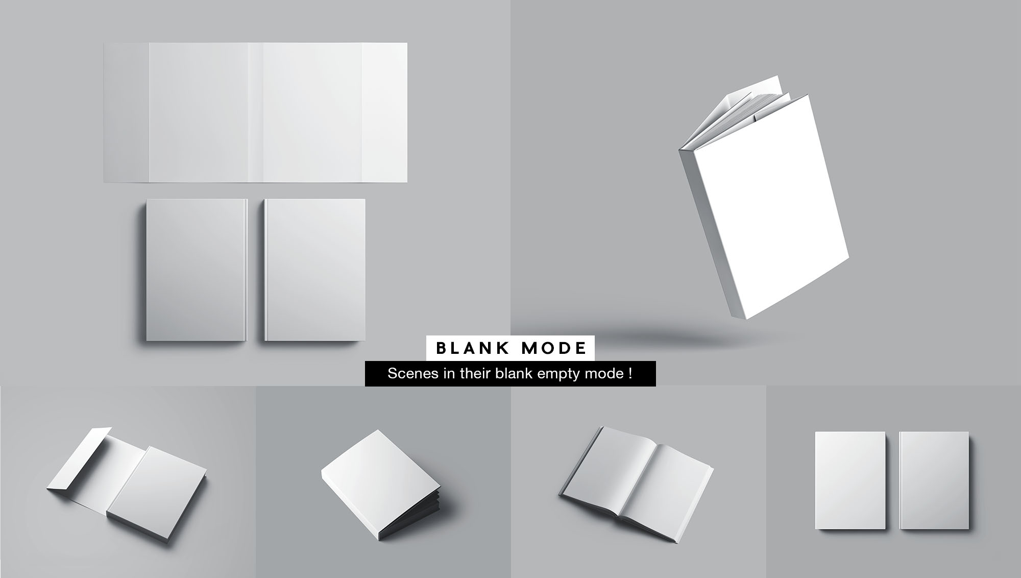 精装图书封面设计效果图样机 Hardcover Book with Sleeve Mockup插图(10)