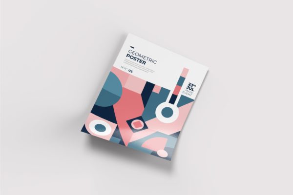 创意几何图形背景宣传单设计模板v7 Creative Geometric Flyer