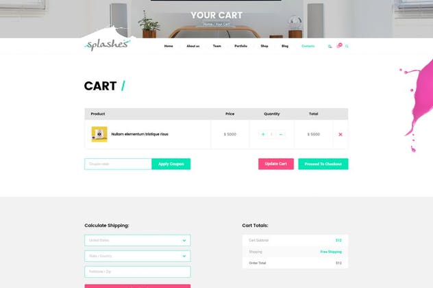 创意产品品牌网站/电商网站设计PSD模板 Splashes V2 PSD Template插图(10)